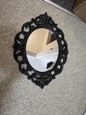 Vintage style black ornate mirror decorative wall mirror Small