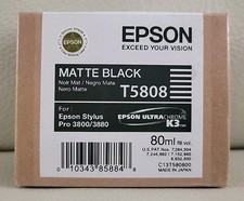 NIB Genuine EPSON T5808 MATTE BLACK T580800 Ink Cartr. 2013 Stylus Pro 3800/3880