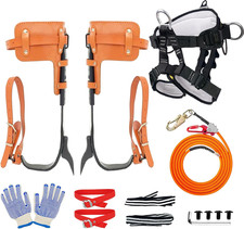 Tree Climbing Spikes Set,Tree Climbing Gear with Professional Adjustable Climbin