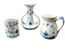 Vase 397 Kerzenhalter 503 Milch 393 Bing & Gröndahl Strohblume  Bla Malet  #BK1