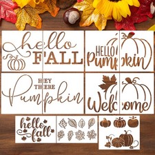 Fall Stencils for Door Mats Reusable Doormat Hey There Pumpkin...