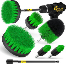 6Pack Drill Brush Power Scrubber Cleaning Brush Extended Long Attachment Set All
