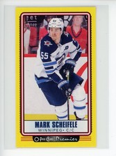 2021-22 O-Pee-Chee-Premier-Tallboys-Yellow-Border #P-22 Mark Scheifele