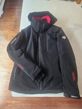 Descente Full Ski Men's Outfit Reign Black Jacket Large and Red Pants 34 Medium 