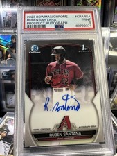 Ruben Santana 2023 Bowman Chrome 1st Auto PSA 9 Diamondbacks Prospect #CPARSA