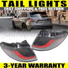 2Pcs For Honda HR-V 2023-2024 LED Tail Light Rear Brake Lamp Outer L + R Pair