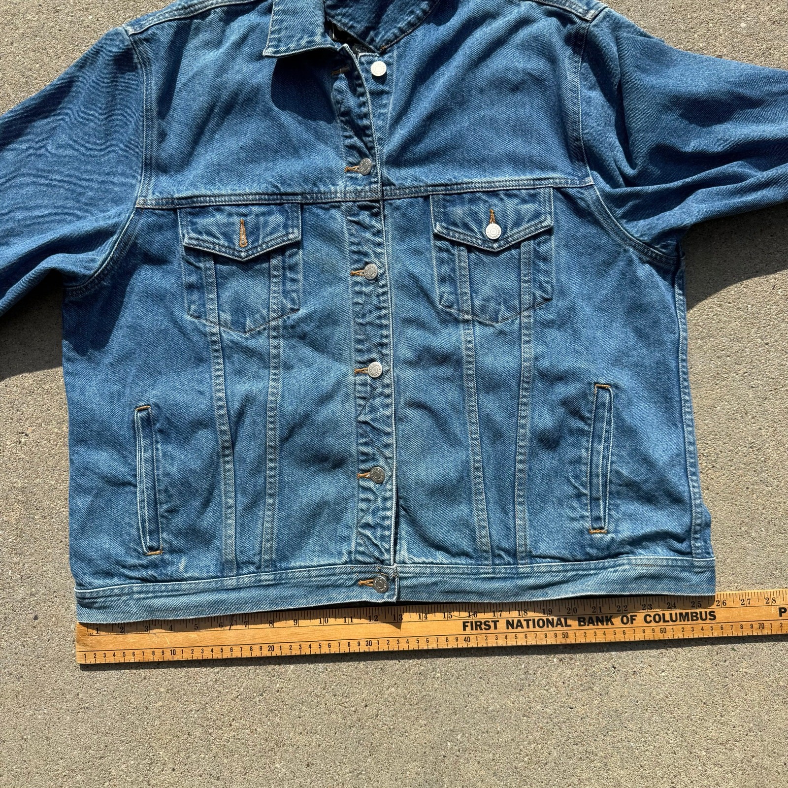 Vintage Y2K Eddie Bauer Jean Trucker Jacket Blue Denim Womens XXL gorpcore boho image 9
