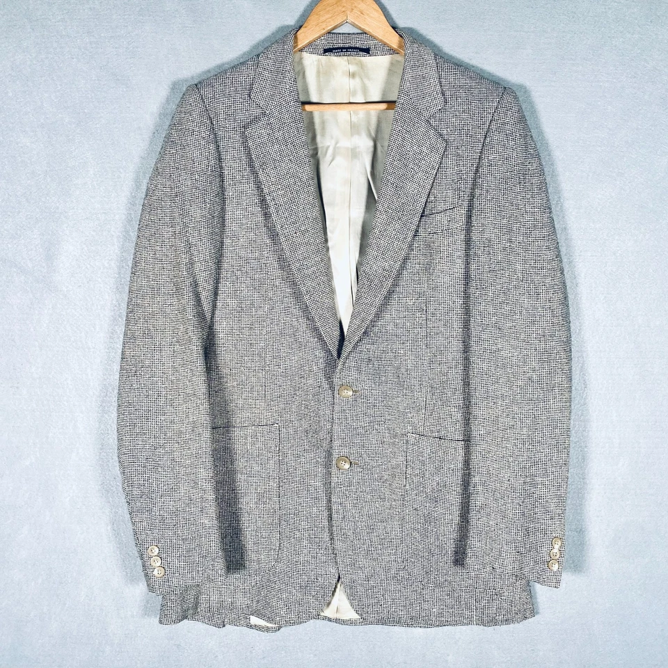 Винтажный Yves Saint Laurent Blazer мужской 38R бежевый шерсти Sport пальто куртка Франция - Изображение 3 из 4