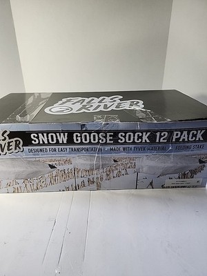 Falls River Snow Goose Socks 12pack Easy Transport Folding Stake Tyvek Material