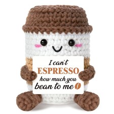 Crochet Coffee Plush Latte Mug Emotional I Love You Gift Girlfriend Boyfriend