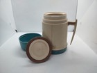Vintage Thermos Model #6002 Narrow Neck Wide Mouth 10oz Turquoise Beige — photo 1