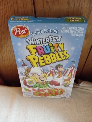 #12273 POST 2023 Limited Edition Winterfest Fruity Pebbles Cereal BOX ONLY