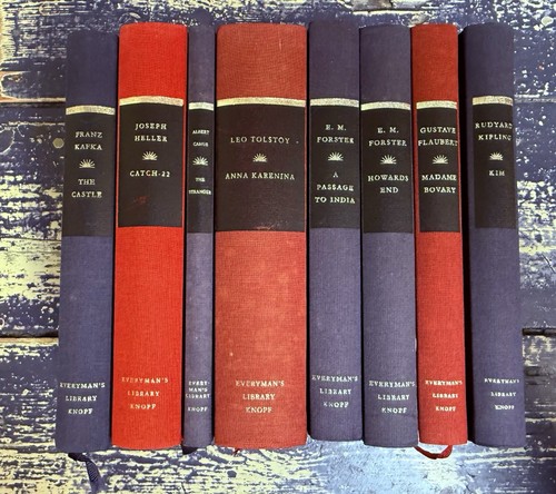 8 EVERYMAN’S LIBRARY BOOKS CAMUS TOLSTOY KAFKA FLAUBERT FORSTER KIPLING ...