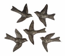 SET OF 5 Birds Wall Decor, Cute Flying Birds, Indoor Outdoor, Handmade, Wall ...