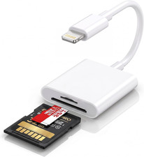 Lightning to SD Card Camera Reader for Iphone Ipad, Dual Card Slot Memory Card
