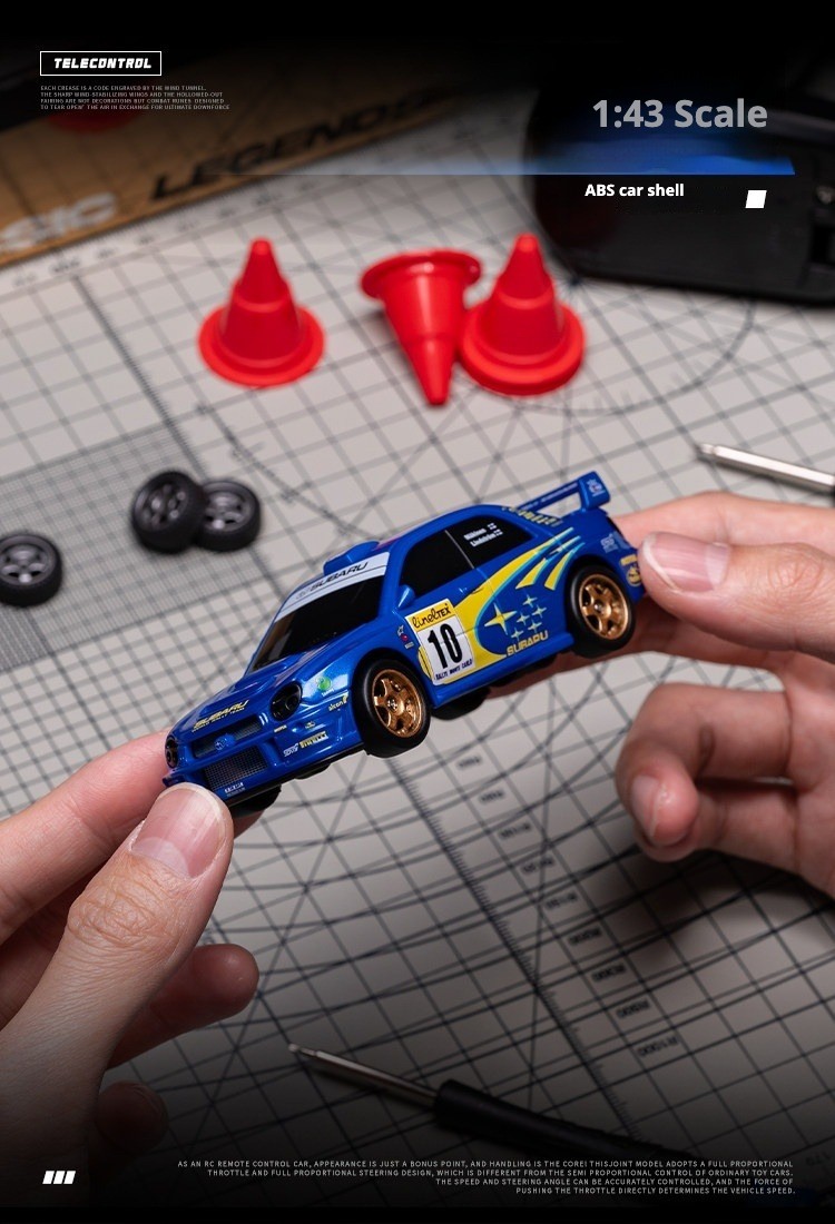 1/43 Subaru Impreza Licensed Mini RC Drift Car LED 4WD