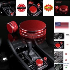 Red Gear Shift Multimedia Volume Knob Cover Mazda Free Shipping