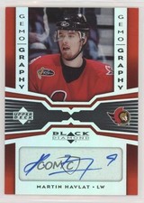 2005 Upper Deck Black Diamond Gemography Ruby 38/50 Martin Havlat #G-MH Auto 2u9