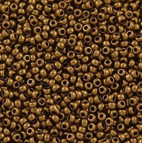 Miyuki Round Seed Bead 8/0 Metallic Opaque Bronze 13g - Picture 1 of 1