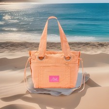 Bolso de Playa Victoria Secret ROSA TOTE con Cierre de Cremallera - NUEVO CON ETIQUETA/EMBALAJE
