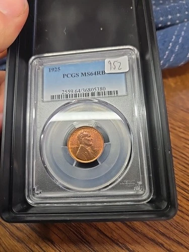1925-P Lincoln Cent PCGS MS64 RB Great Eye Appeal Strong Strike