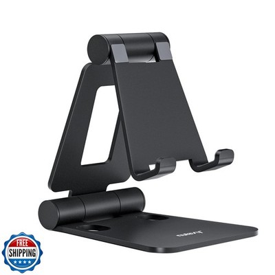 Nulaxy Dual Folding Cell Phone Stand, Fully Adjustable Foldable D