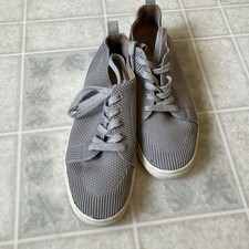 Lucky Brand Laddix Slip On Gray Knit Ribbed Casual Sneakers Sz 9M US/40EU