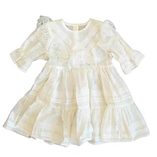 Rylee + Cru Genevieve Dress Champagne Girls Size 2-3 Years Toddler Dress