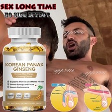 Korean Red Panax Ginseng 1600mg 120 Capsules - No Fillers Extra Strength NON-GMO
