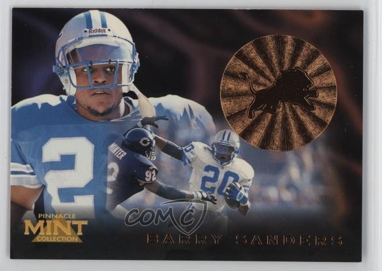 1996 Pinnacle Mint Collection Bronze Barry Sanders #17 HOF 1ri6