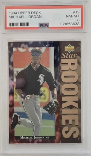 1994 Upper Deck - Michael Jordan #19 Rookie White Sox Near Mint PSA 8