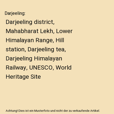 Darjeeling: Darjeeling district, Mahabharat Lekh, Lower Himalayan Range, Hill st