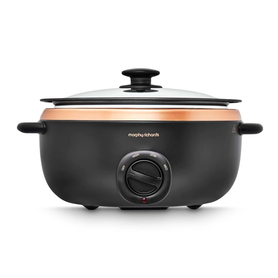 Morphy Richards 6.5L Sear & Stew Slow Cooker Black Rose Gold 461016