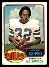 1976 Topps O.J. Simpson (HOF) #300 - Buffalo Bills - VG