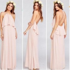 Show Me Your Mumu SMYM Aimee ruffle maxi dress in dusty blush NEW XL