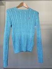 NWT Polo Ralph Lauren Women s Cable Knit Pima Cotton Sweater Size S