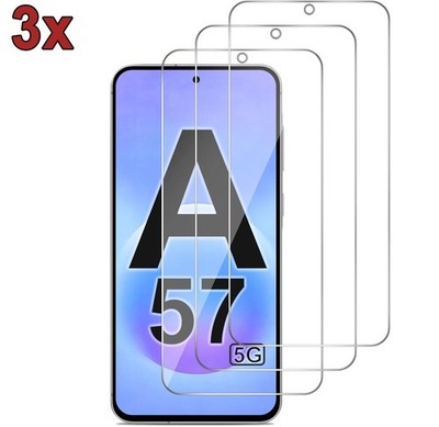 3x 9H Panzerfolie Glas für Samsung Galaxy A57 / A37 5G Displayschutz Full Screen