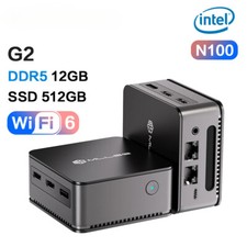 Mini PC Windows 11 Pro Alder Lake N100 Intel 12th DDR5 12GB RAM 512GB SSD WiFi 6