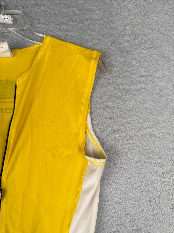 De Soto Skinsuit Cycling Adult Large Yellow Black Tank Sleeveless Padded Nylon - Image 2 of 4