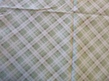 Light Green, Brown, and White Plaid Cotton Fabric 44" Wide x 36" long