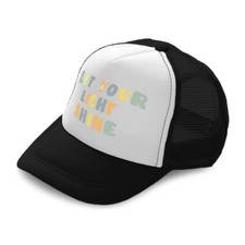 Kids Trucker Hat Let Your Light Shine Polyester Boys Caps  Girls Caps