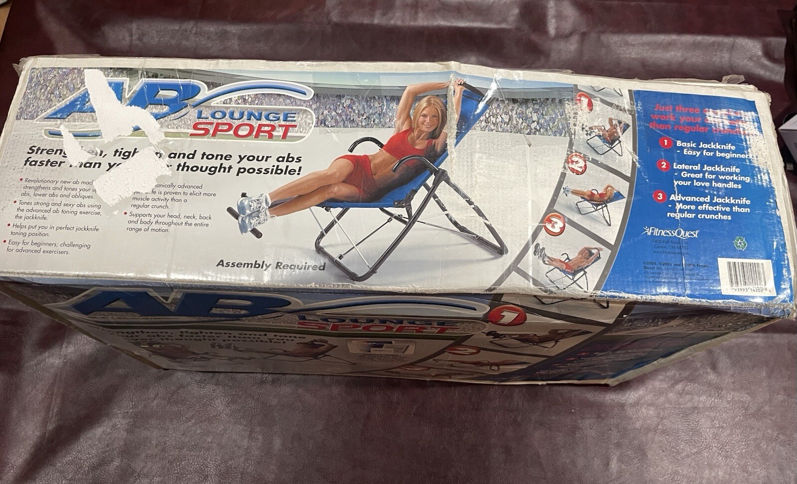 Ab Lounge Sport NIB Abdominal Core Exerciser Fitness Quest Back Decompression