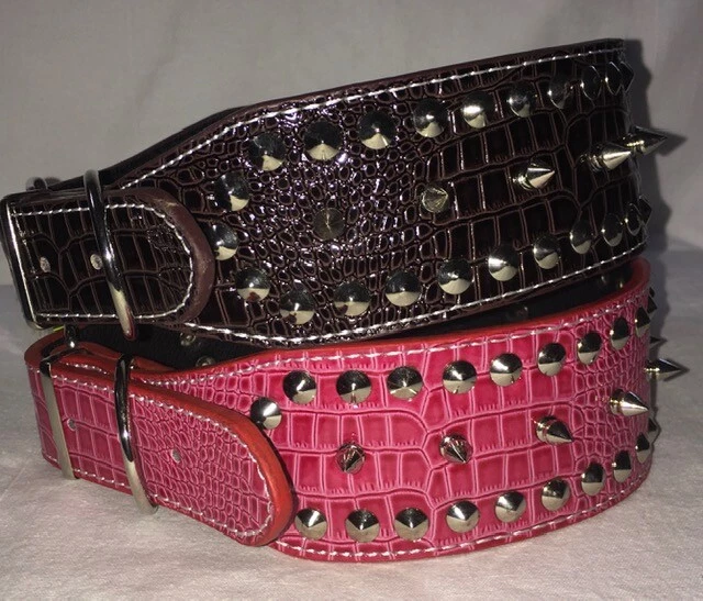 24 «L собаки воротник с заклепками шипы заклепки PU кожаный 2,15» W питбуль мастиф M L и XL - Изображение 4 из 4