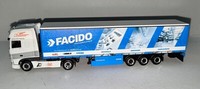 Herpa 941112 | Daf XF105 Ssc | Gardinenplanen-Sattelzug | Facido/Justen | 1:87