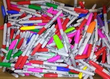 30ct Sharpie Marker Lot: Factory Assembly Errors/ Overstock/ Random Ink Colors