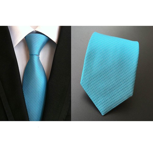 Men Stripe Grid Check Geometric Polka Dot Wavy Wedding Necktie 8CM Wide Tie - Picture 57 of 70