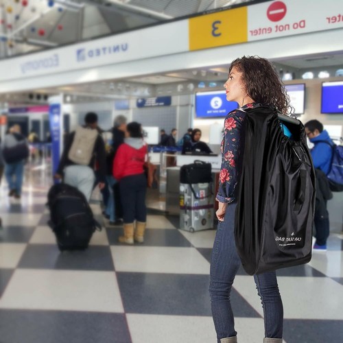 Bolsa de viaje convertible para asiento de bebé de coche para avión con correas para mochila - Imagen 8 de 8