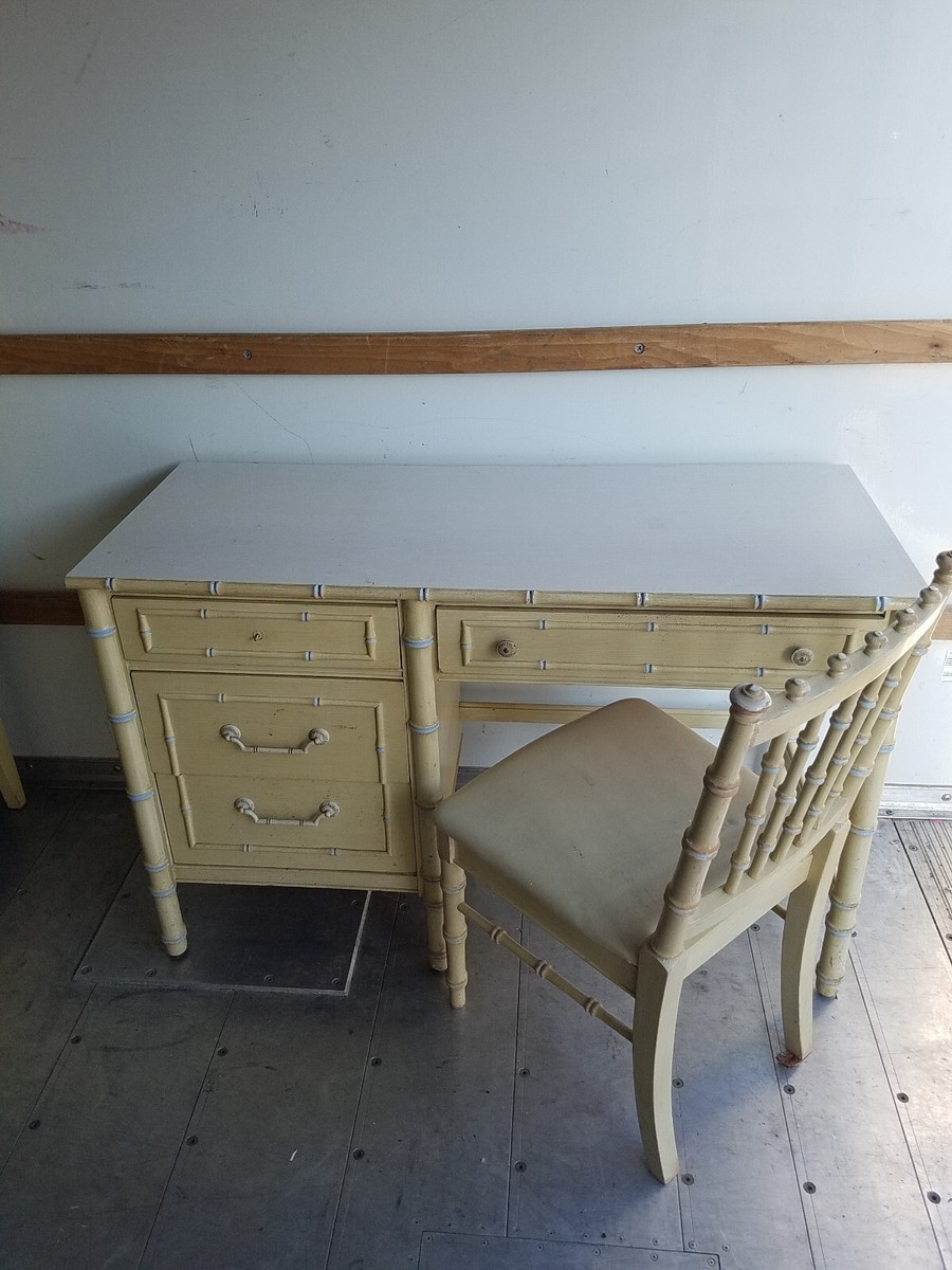 Faux Bamboo Desk Bookcase Allegro Vanity Thomasville Regency