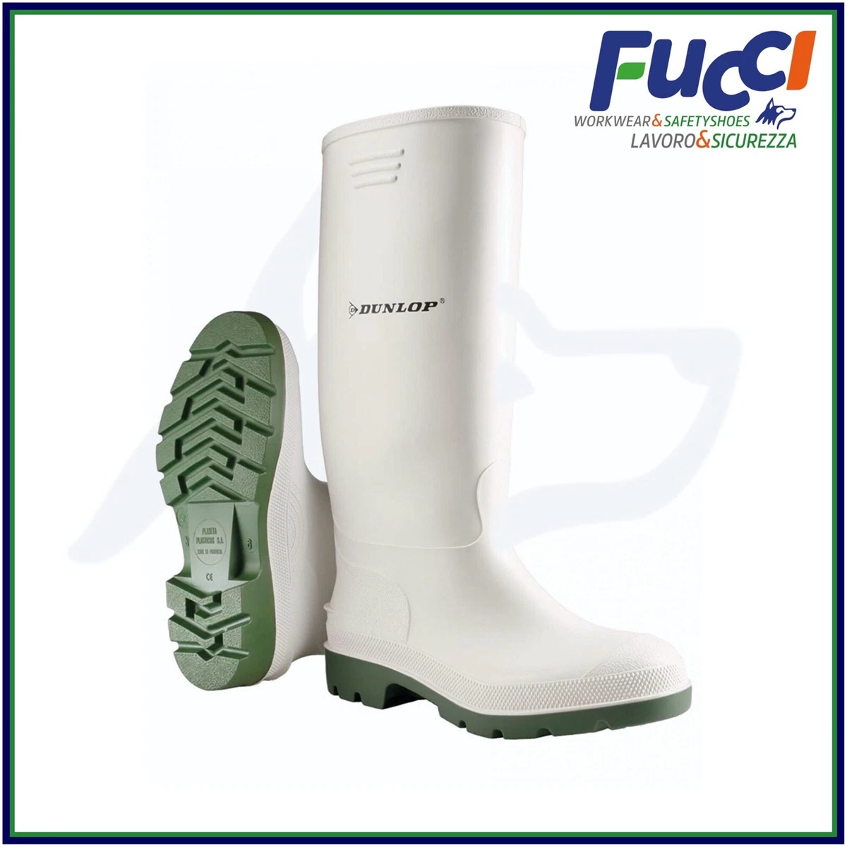 Stivali Di Sicurezza DUNLOP ACIFORT S4 Alimentari In Gomma Bianca, Uomo, Taglie 37-46