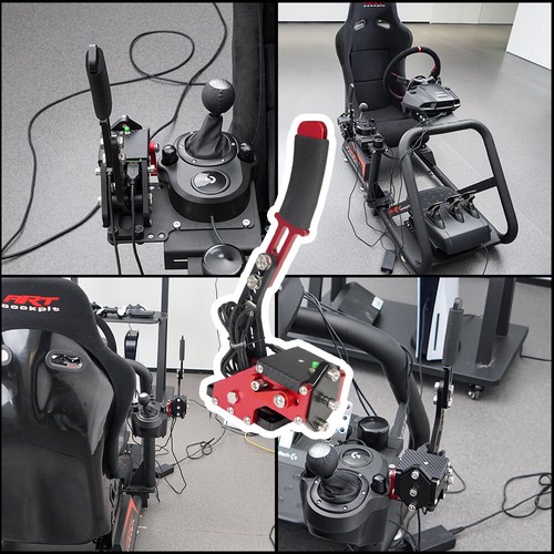 14Bit PS4/PS5 PS USB3.0 SIM Handbrake for Racing Game Steering Wheel T300RS Red - Picture 4 of 15